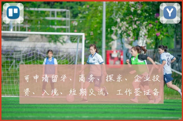 可申请留学、商务、探亲、企业投资、入境、短期交流、工作签证备注：大韩民国驻华使馆自2020年7月1日起已全面停发贴纸签证